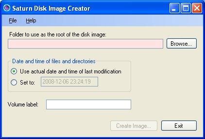 Screenshot from Saturn disk image creator