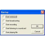 Startup Settings Dialog