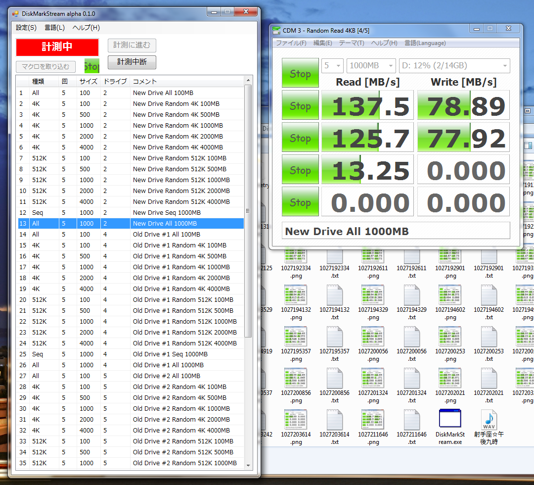 Testing with CrystalDiskMark