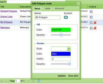 Styles editor