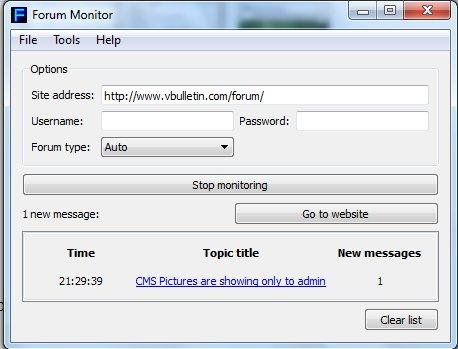 Forum Monitor screenshot