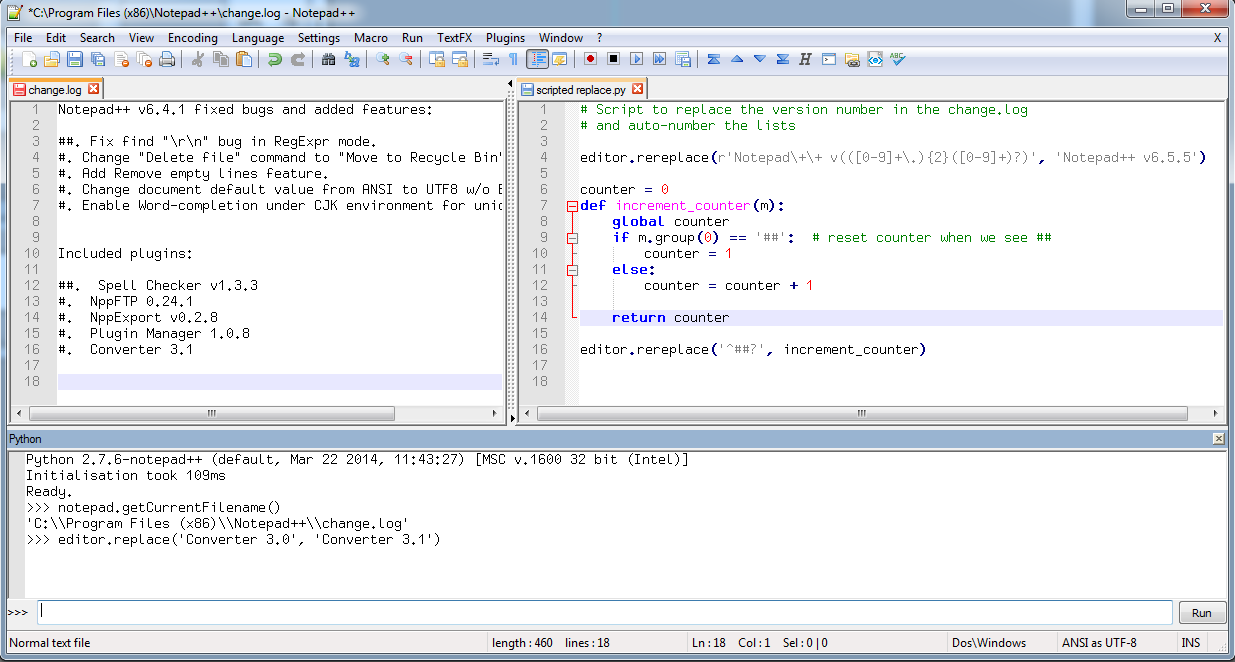 notepad++ python formatter