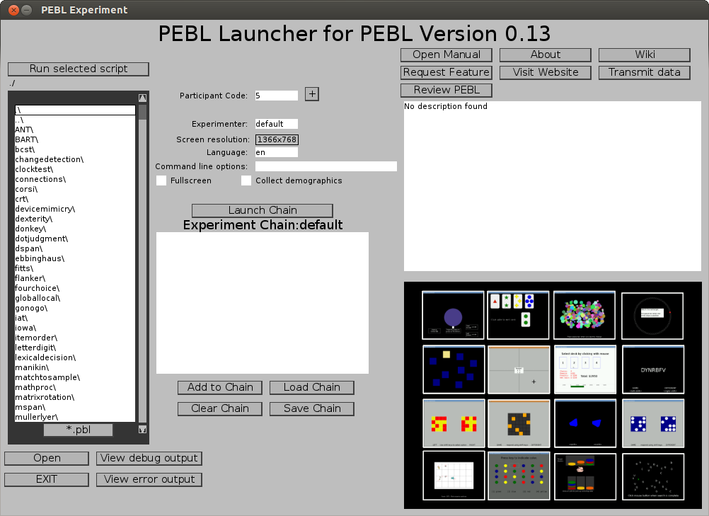 psychology experiment building language (pebl)