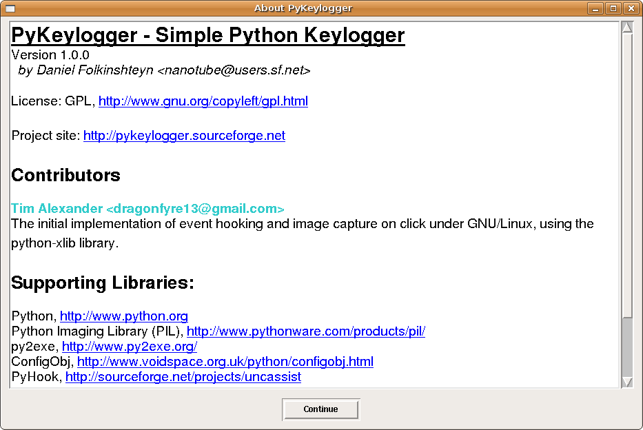 pykeylogger