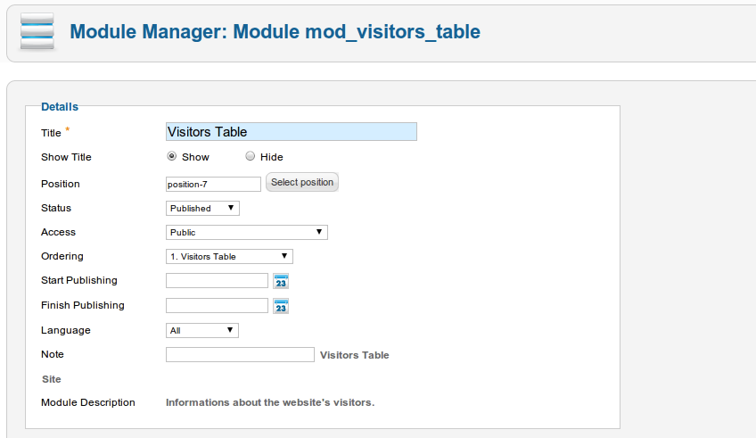 setting up the module